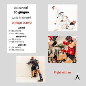 Arti Marziali e Sport da Combattimento - Welcome Summer! Ecco il nuovo orario estivo! 4