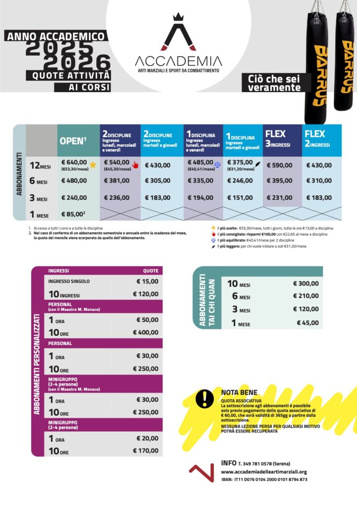 Arti Marziali e Sport da Combattimento - Orari 3